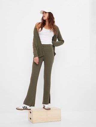 Mid Rise Split Flare Sweater Pants | Gap (US)