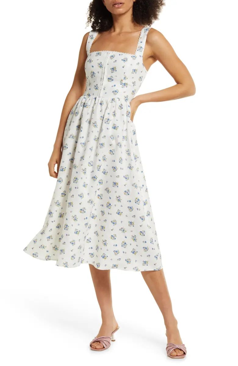 Reformation Tagiatelle Floral Linen Dress | Nordstrom | Nordstrom