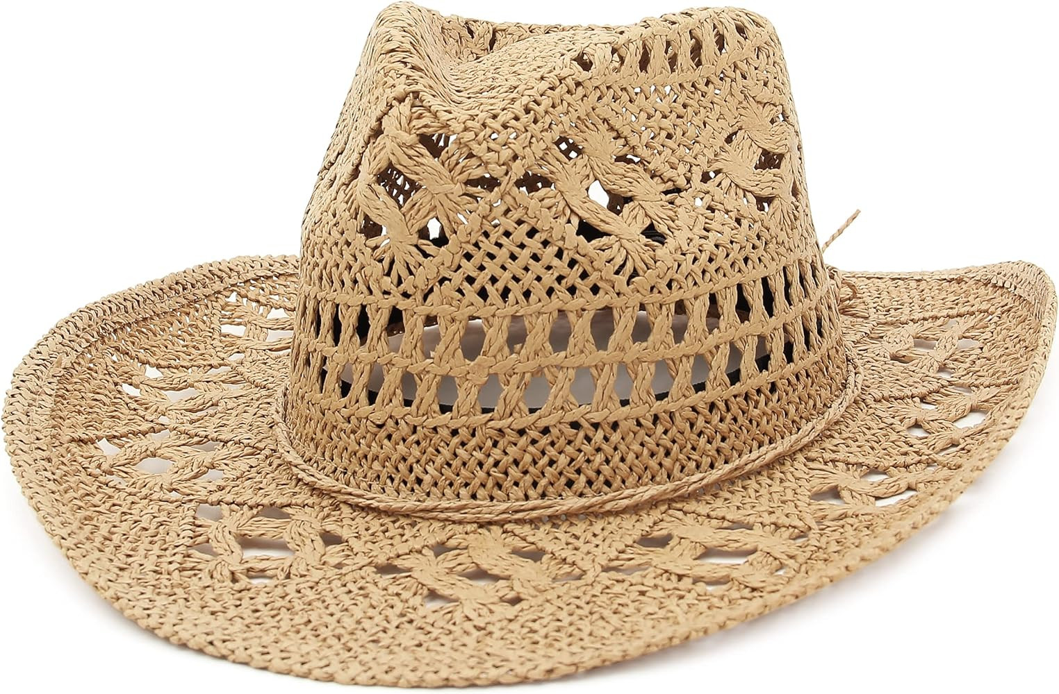 EOZY Men & Women's Straw Hat Straw Cowboy Hat Outfit Tan Hat Hats For Women Women’s Hat Amazon 2024 | Amazon (US)
