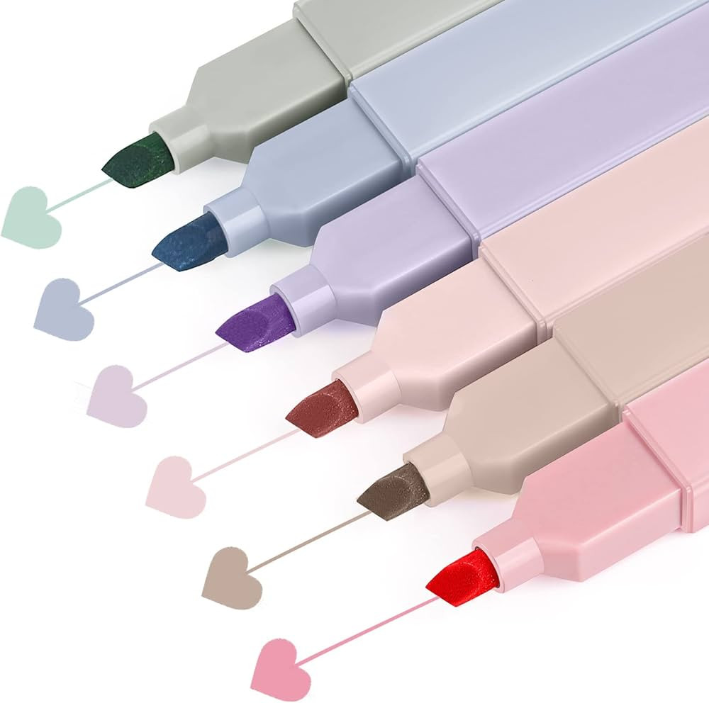 Aesthetic Cute Highlighters Assorted Colors, Bible Highlighters and Pens No Bleed, Mild Soft Chis... | Amazon (US)