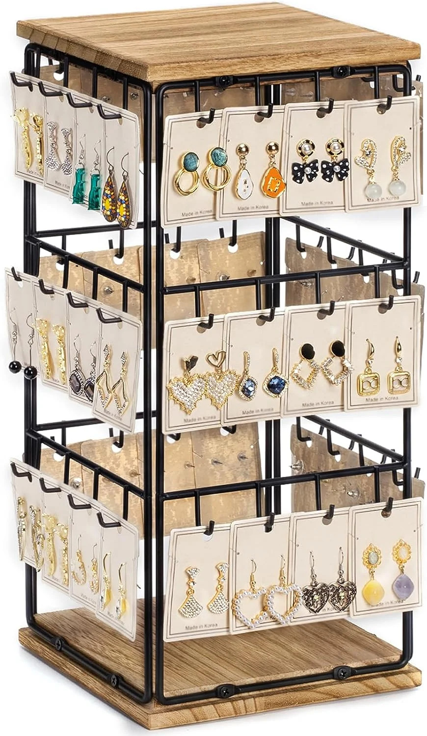 Sfugno Earring Holder Organizer for Women,Earring Rack Storage with 48 Hooks ,Jewelry Organizer S... | Walmart (US)
