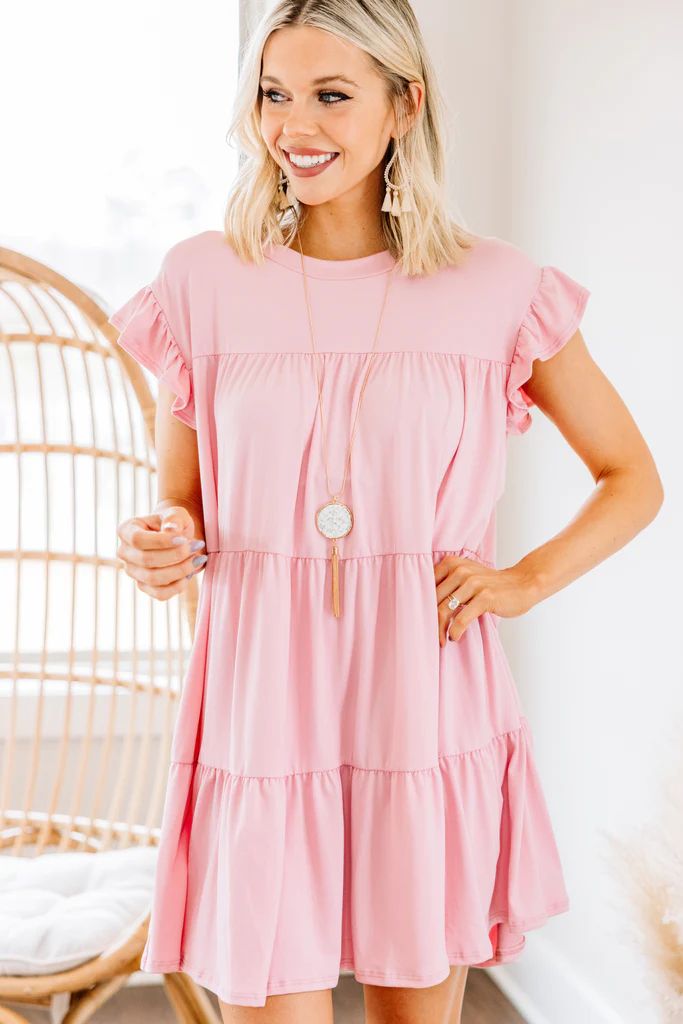 Living For Love Rose Pink Tiered Dress | The Mint Julep Boutique