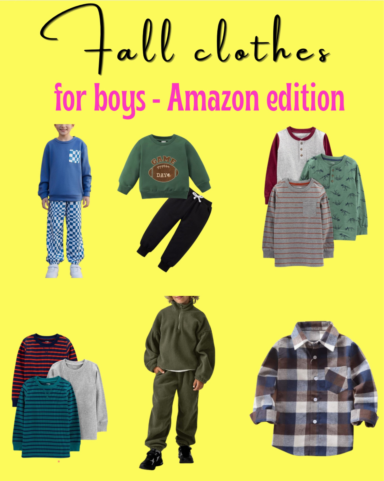 Fall clothes for boys / toddlers / babies from Amazon. 

#fallclothesforboys #boysfallclothes #footballoutfits 

#LTKFamily #LTKBaby #LTKKids