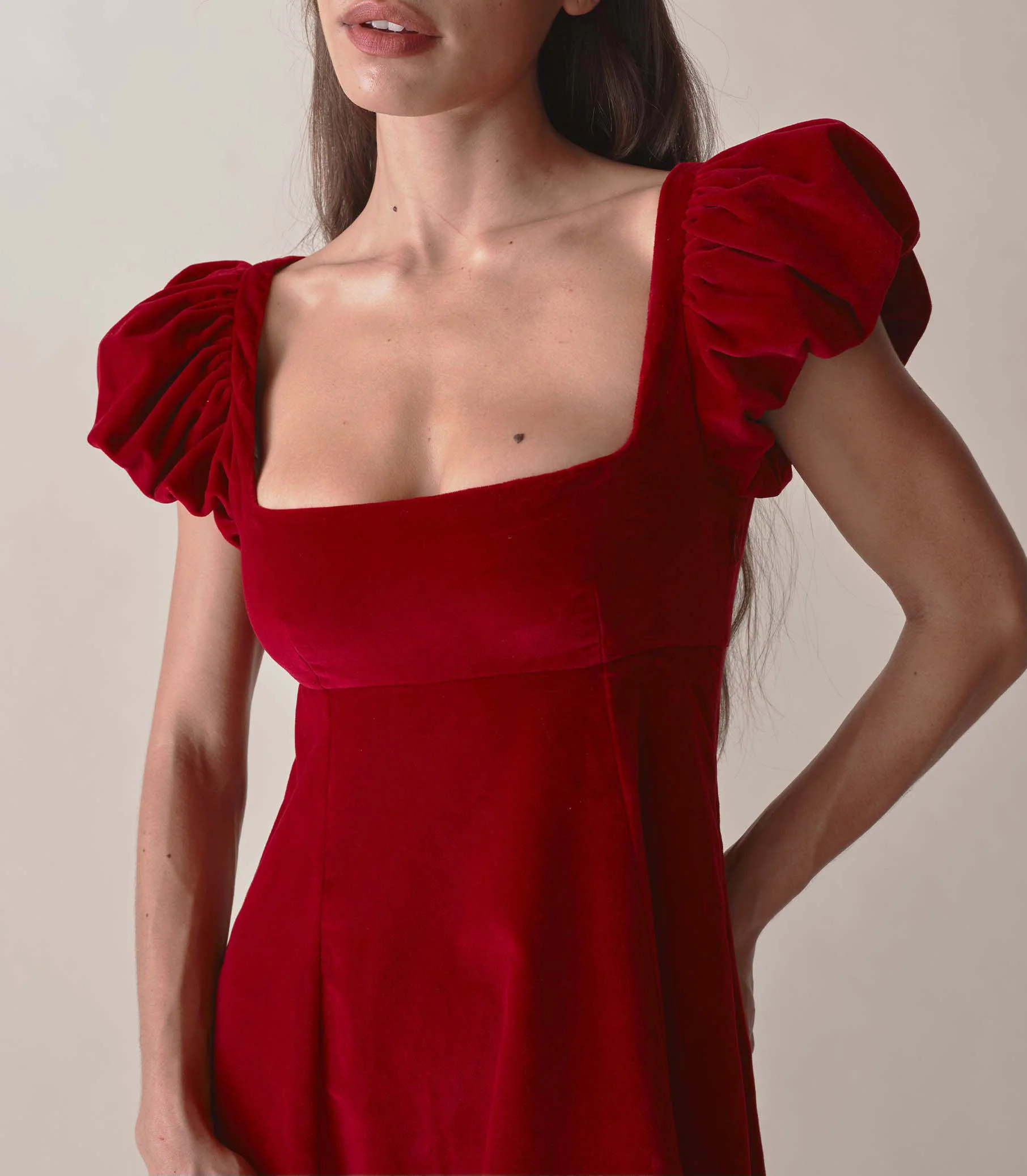 Celestine Dress - Rosso | DÔEN | DOEN