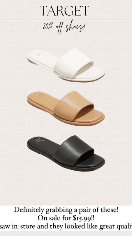 Target sandals 20% off!! These slides are perfect vacation sandals! 



#LTKshoecrush #LTKSale #LTKtravel