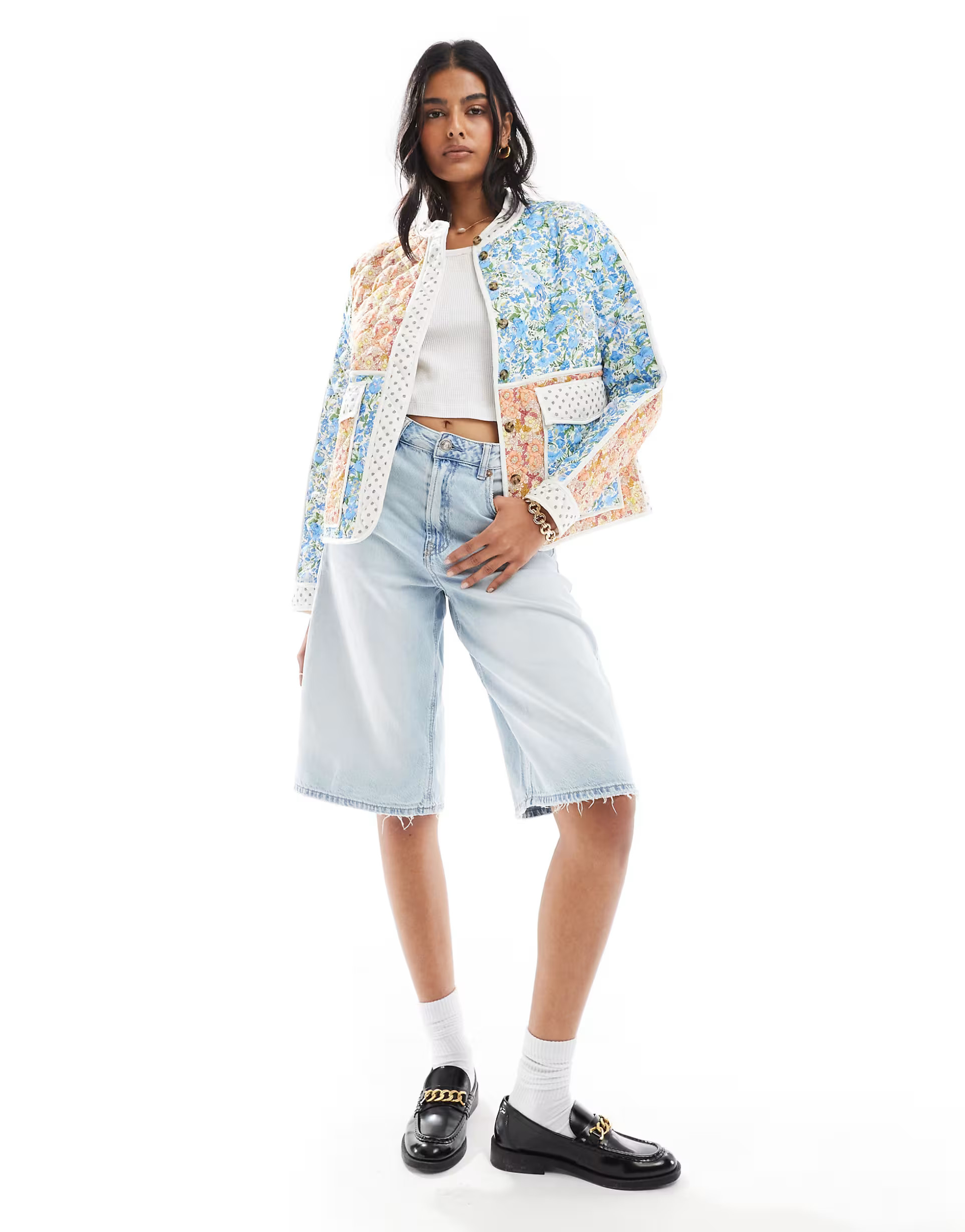 ONLY - Veste rembourrée à motif fleuri style patchwork | ASOS (Global)