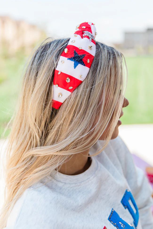 Striped Patriotic Headband | Pink Lily