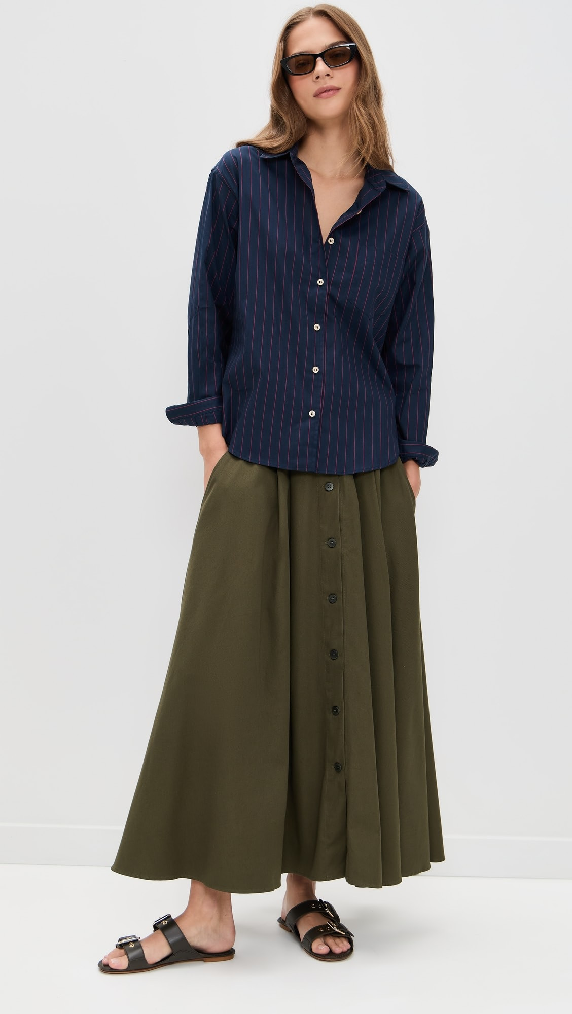 The Knit Waist Swing Skirt | Shopbop