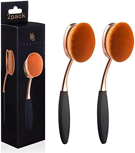 Yoseng Oval Foundation Brush Second Largest Toothbrush makeup brushes Fast Flawless Application L... | Amazon (US)