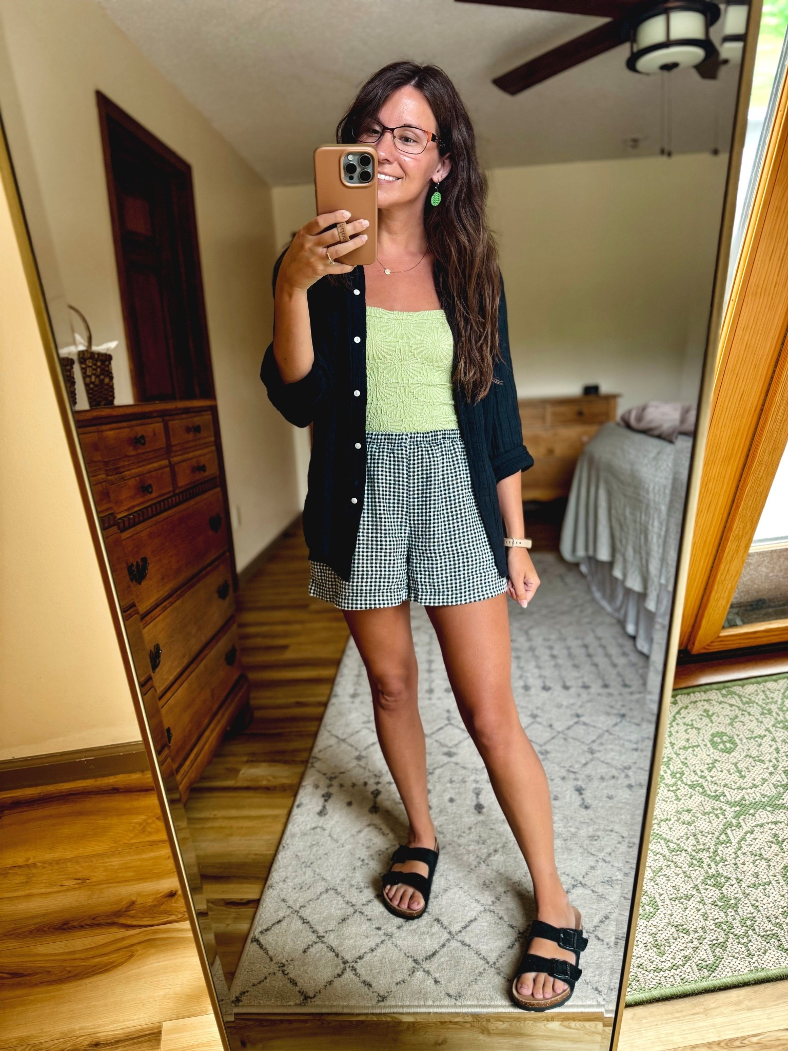 Wearing size medium in the tank (I could do small too), small in the gauze cotton button up, and xs in the linen blend gingham shorts.

The sandals fit true to size!

#LTKSummerEdit #LTKSeasonal #LTKPetite