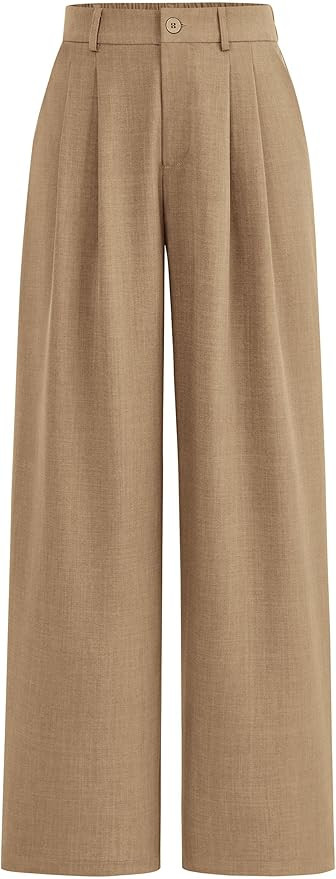 PRETTYGARDEN Women's Summer Elastic High Waisted Work Pants Straight Leg Dressy Business Casual T... | Amazon (US)