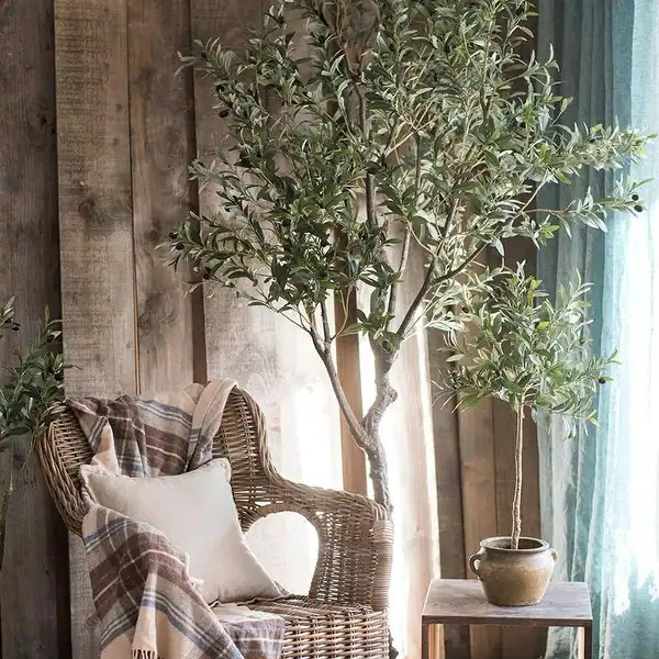 RusticReach Large Artificial Olive Tree 94" Tall - Bed Bath & Beyond - 27546829 | Bed Bath & Beyond