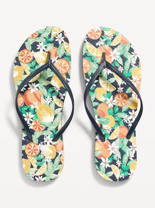 Printed Flip-Flop Sandals for Women (Partially Plant-Based) | Old Navy (US)