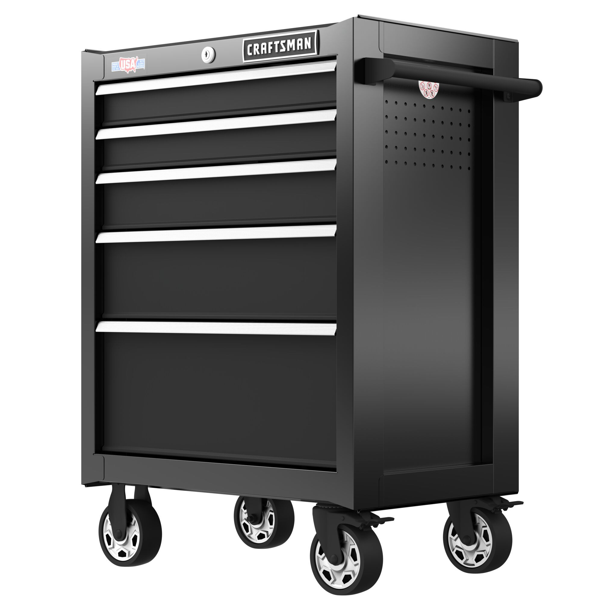 CRAFTSMAN 2000 Series 26.5-in W x 37.5-in H 5-Drawer Steel Rolling Tool Cabinet (Black) | Lowe's