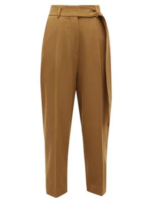 Hilary high-rise cropped wool-twill trousers | Matches (UK)