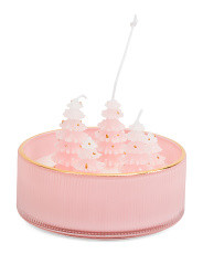 Five Pine Trees In Glass Dish Scented Candle | TJ Maxx