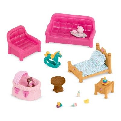 Li'l Woodzeez Miniature Furniture Playset 23pc - Living Room & Nursery Set | Target