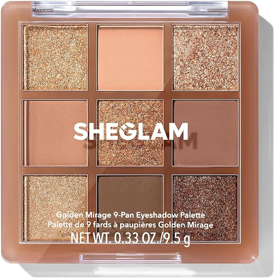 SHEGLAM Eyeshadow Palette 9-Color Ultra-pigmented Shimmer & Matte Shades, Vegan & Cruelty-free-Go... | Amazon (US)