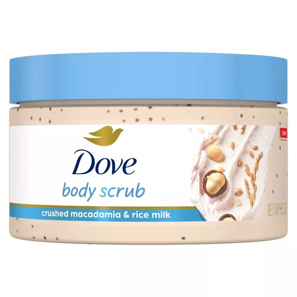 Dove Beauty Crushed Macadamia & Rice Milk Mini Body Scrub - Trial Size - 3.2oz | Target