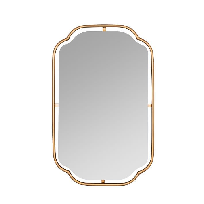 Floating Frame Gold Wall Mirror - 22'W x 34"H | West Elm (US)