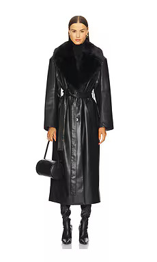 LAMARQUE Sarita Coat in Black from Revolve.com | Revolve Clothing (Global)