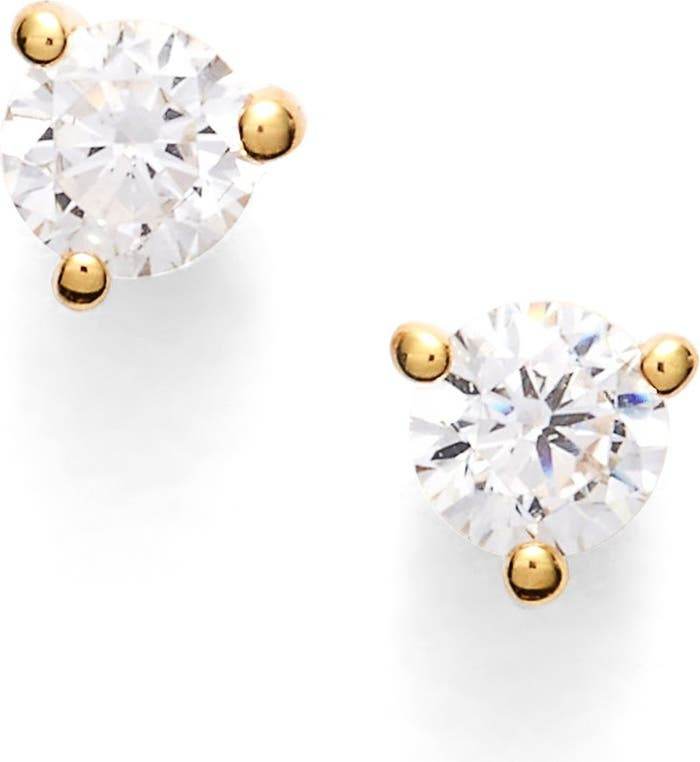 Precious Metal Plated Cubic Zirconia Stud Earrings | Nordstrom