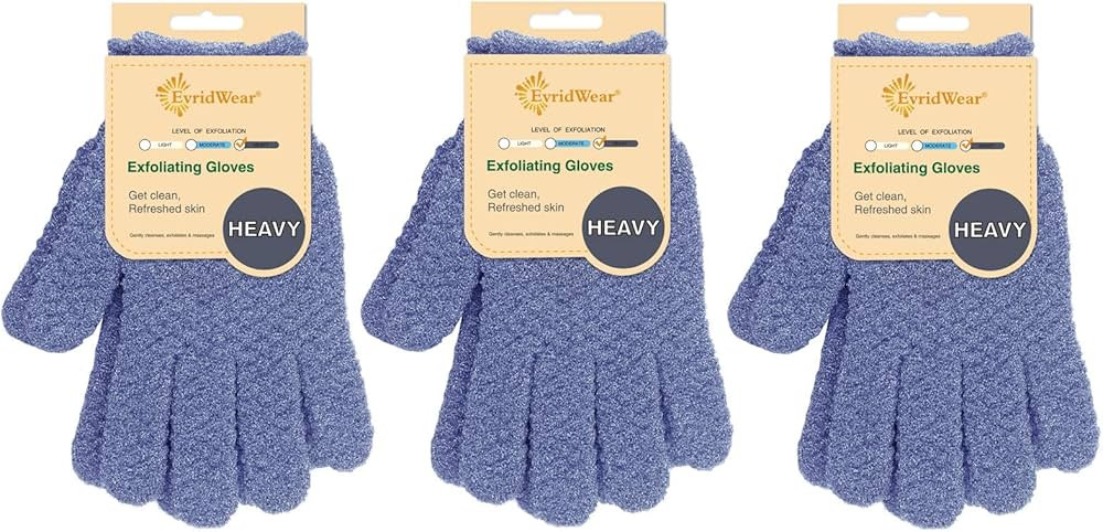 Evridwear Exfoliating Glove for Shower Man and Women, Dual Texture Bath Body Scrub Gloves Dead Sk... | Amazon (US)