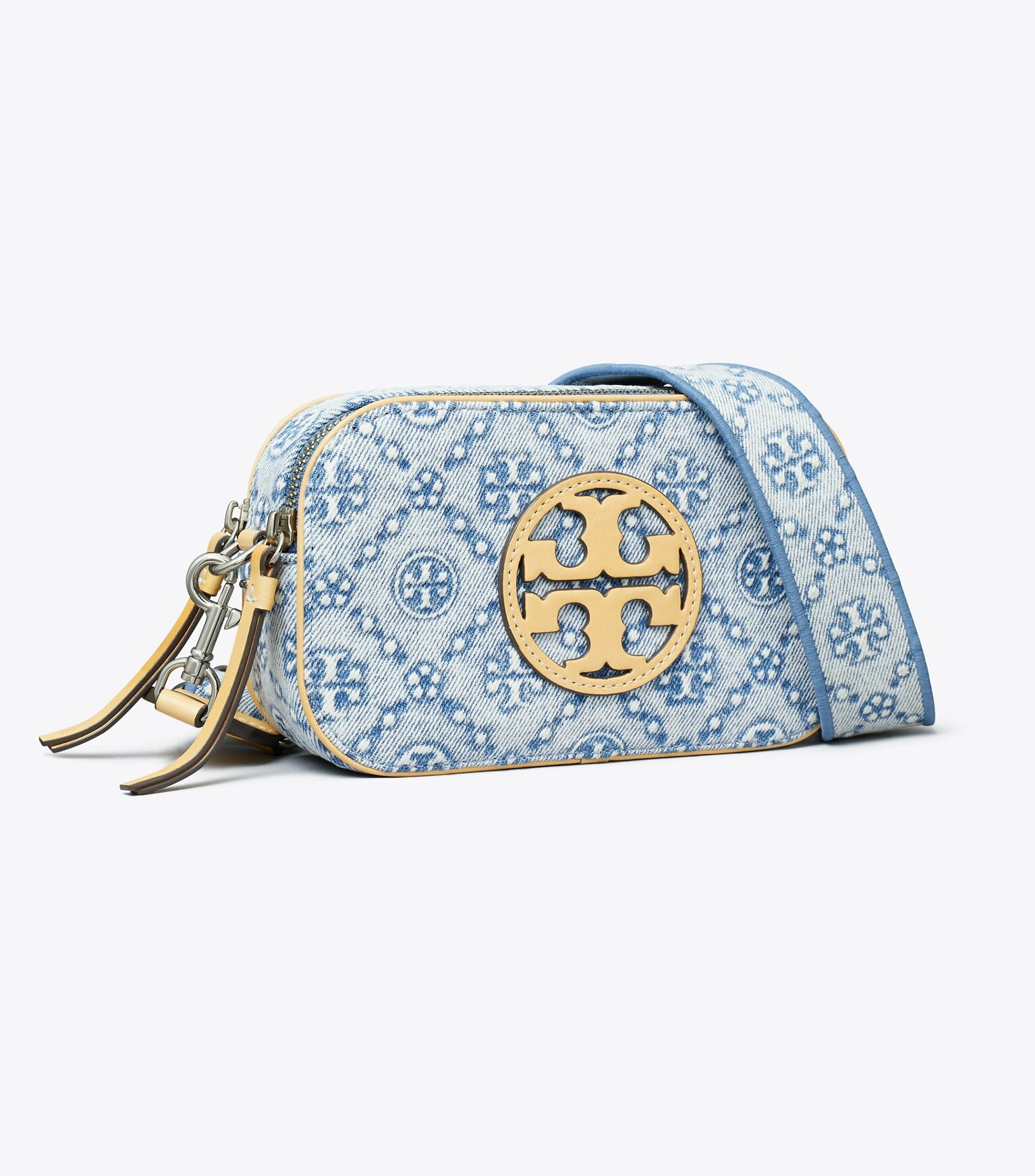 T MONOGRAM DENIM MINI MILLER CROSSBODY BAG | Tory Burch (UK)