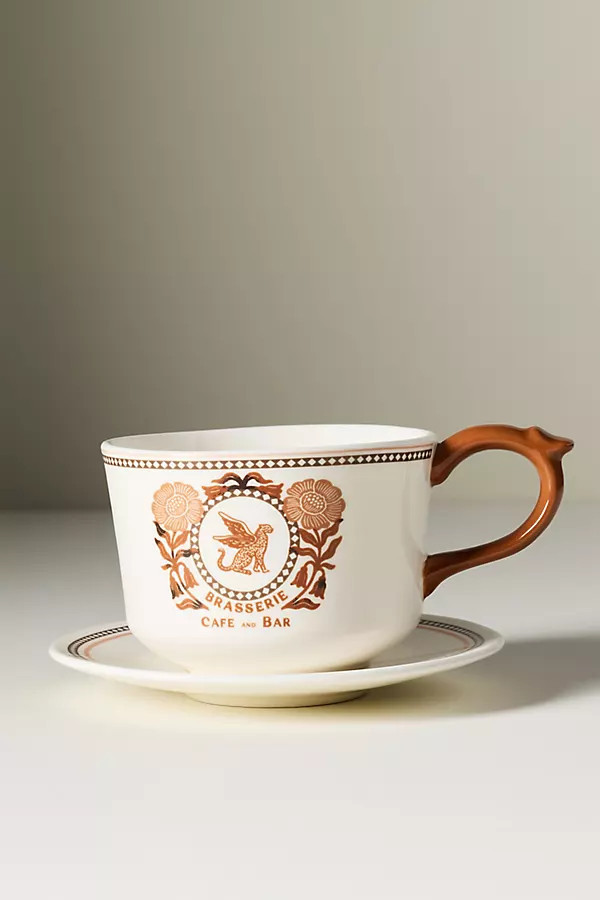 Reverie Stoneware Mug & Saucer | Anthropologie (US)