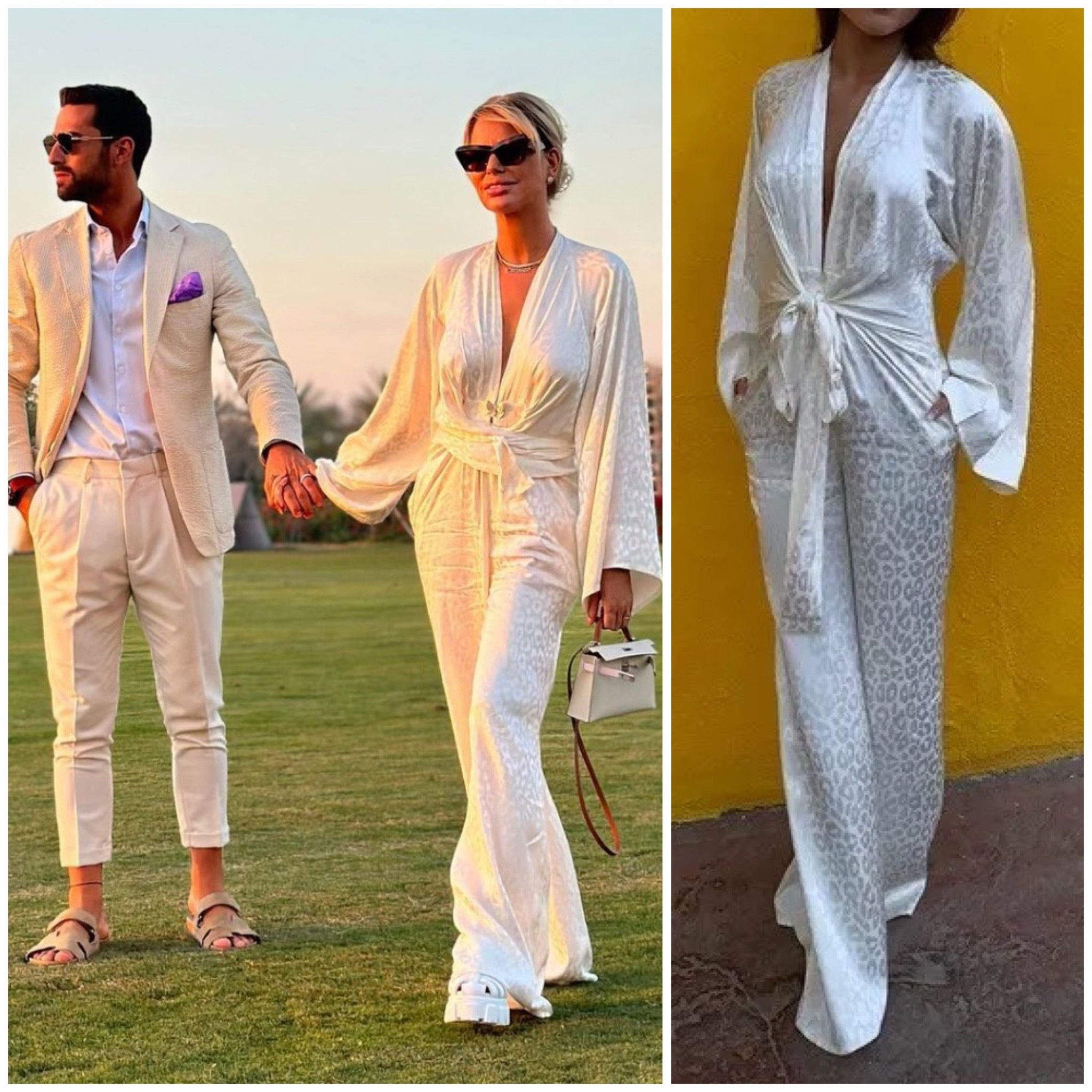 Caroline Stanbury’s White Leopard Jumpsuit 📸 = @carolinestanbury