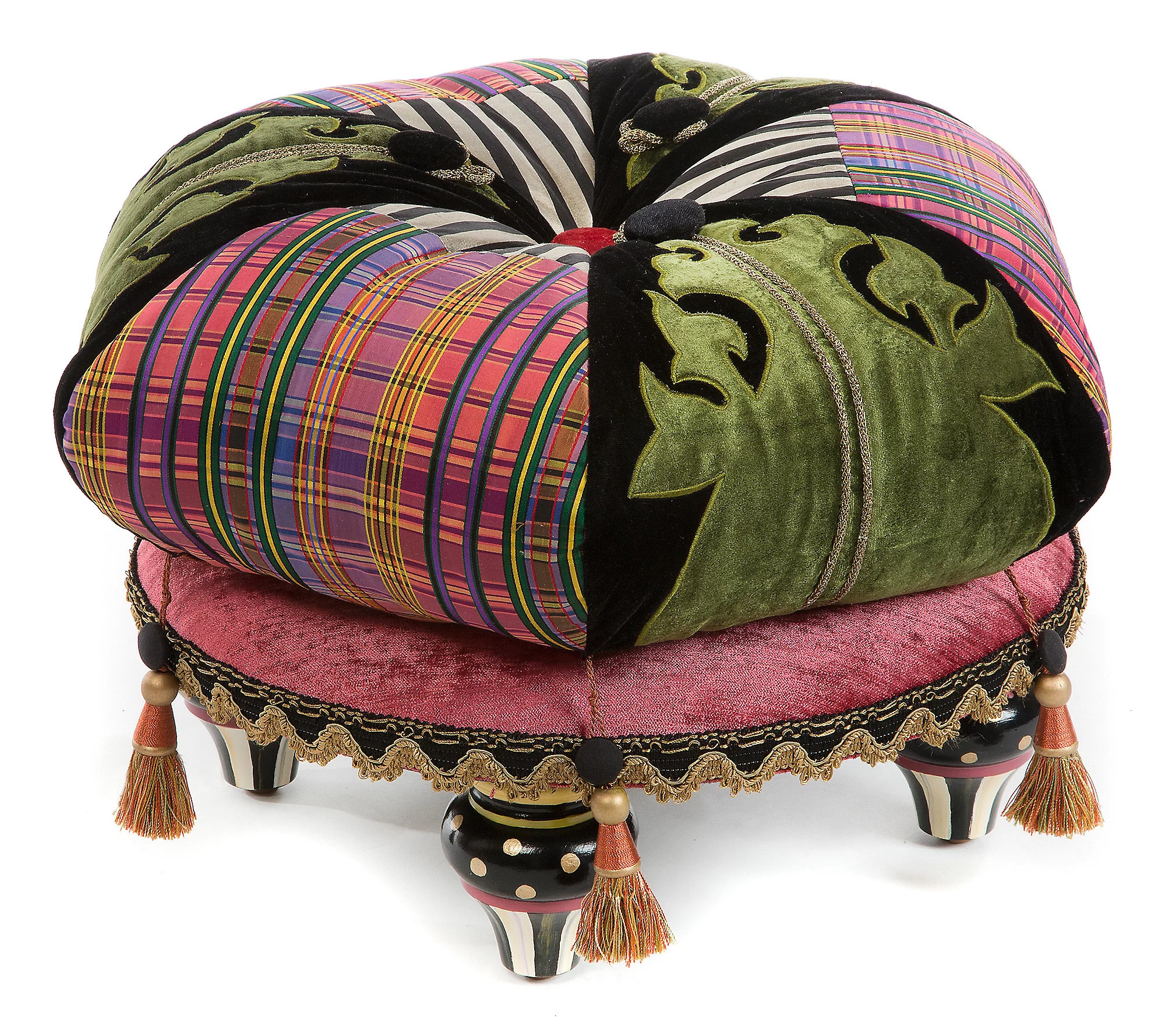 MacKenzie-Childs Portobello Road Footstool | QVC
