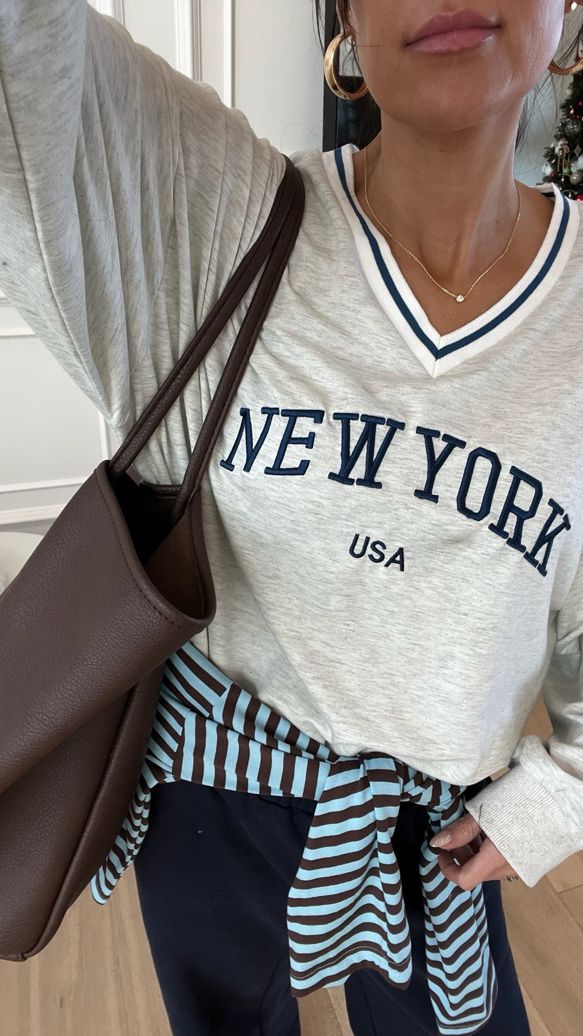 Casual weekend outfit - mostly from @amazon @amazonfashion 

Wearing size large in this graphic New York sweatshirt 

#LTKdayinmylife #LTKootd #LTKSeasonal