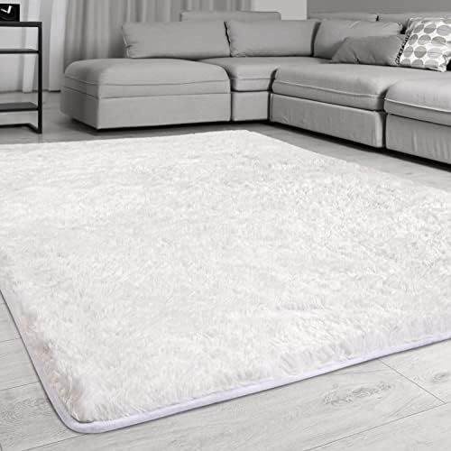 Signature Loom Fluffy Shaggy Area Rug 4x5 – Soft Fuzzy Velvet Rugs for Girls Bedroom – Shaggy Carpet | Amazon (US)