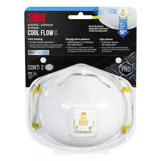 3M 8511 N95 Respirator with Cool Flow Valve (2-Pack)-8511PA1-2A - The Home Depot | The Home Depot