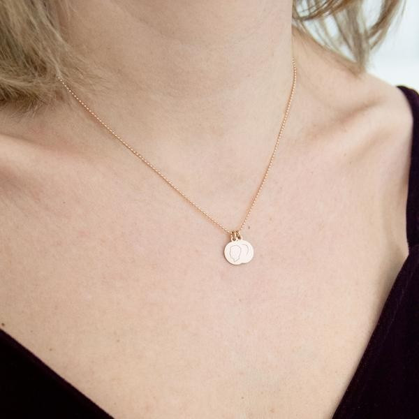 Engraved Silhouette Disc Necklace | Vana Chupp Studio