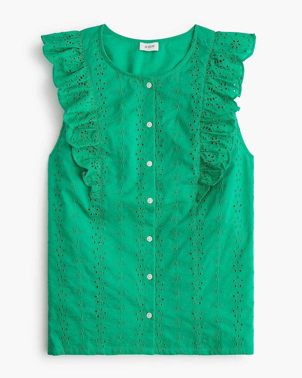 Eyelet flutter-sleeve top | J.Crew Factory