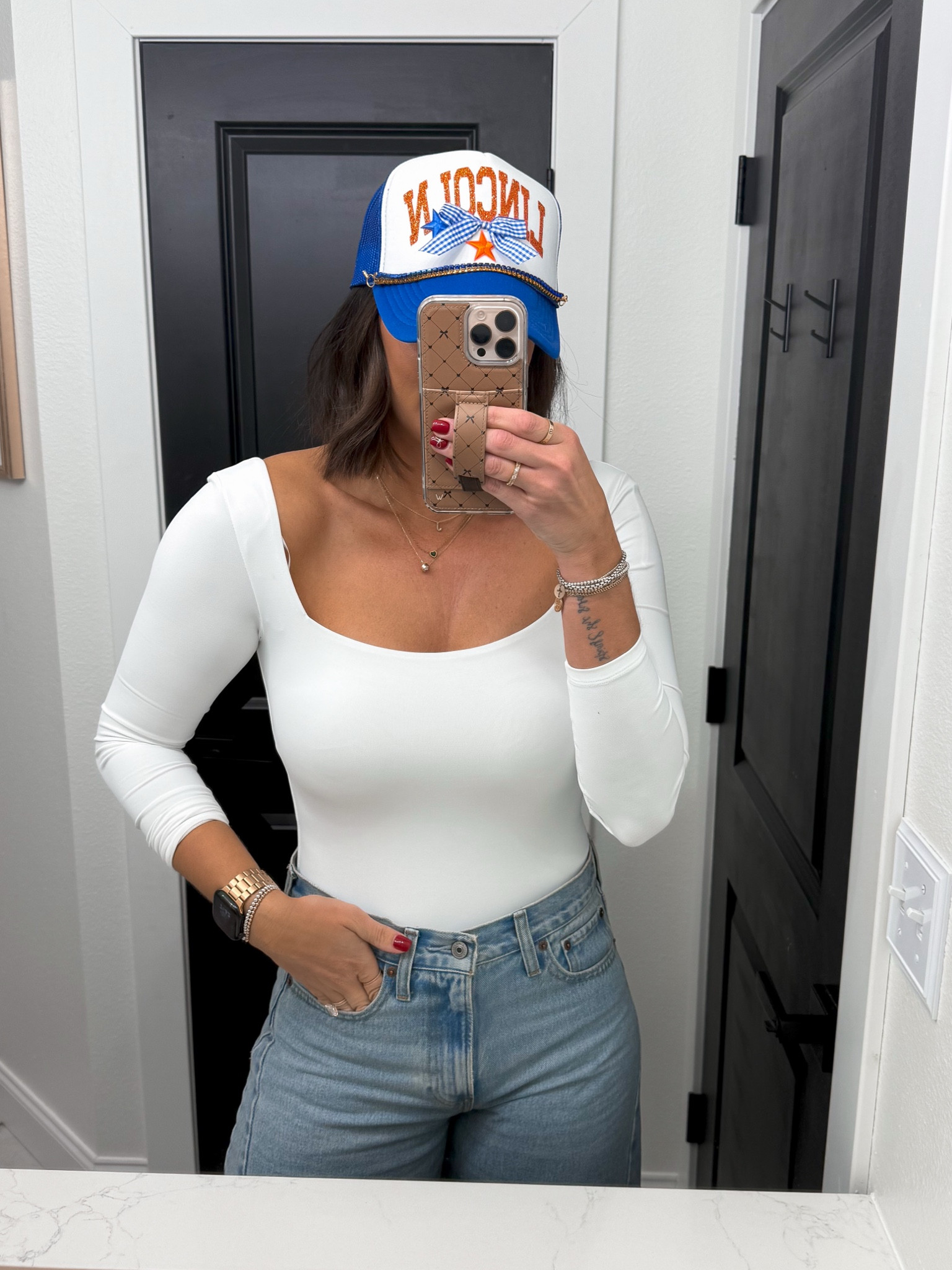 Bodysuit-medium 
Jeans-27L

#LTKStyleTip #LTKSaleAlert #LTKShoeCrush