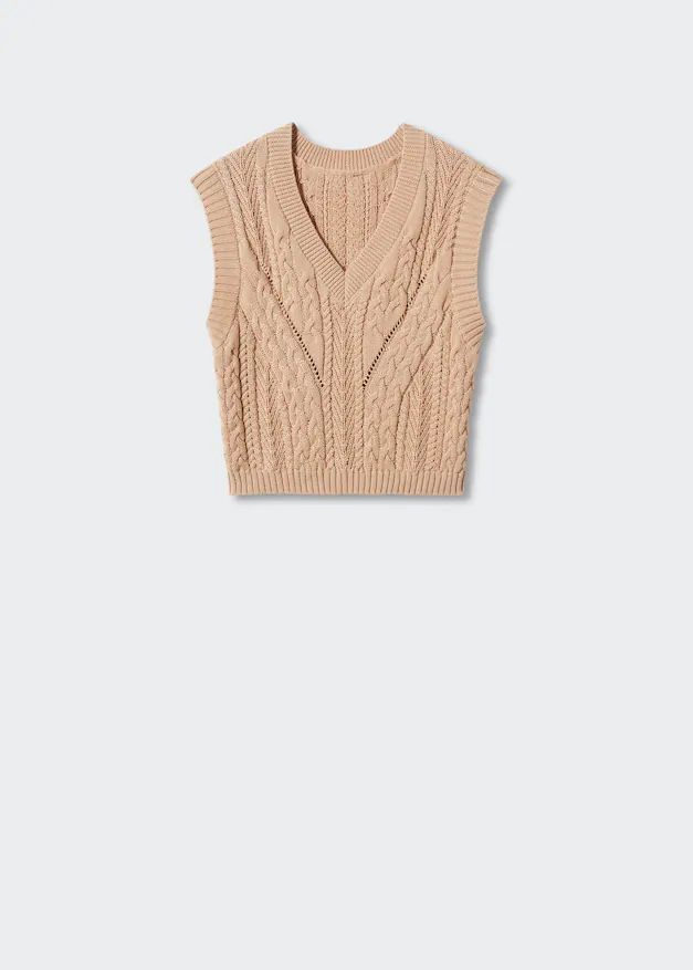 Braided-knit vest | MANGO (US)