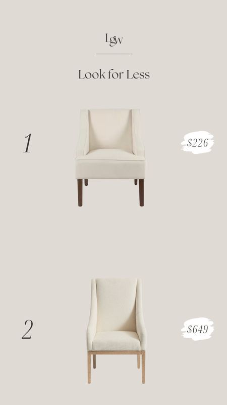 Look for Less $ — upholstered swoop arm dining chair

#LTKhome #LTKstyletip