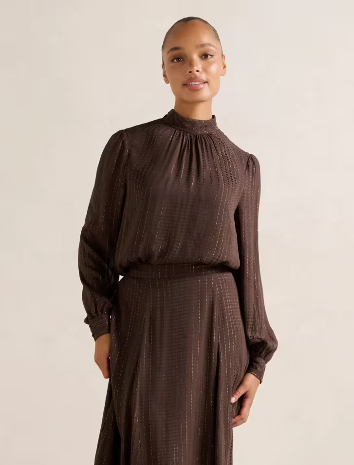 Preslee Neck Tie Blouse | Ever New (CA)