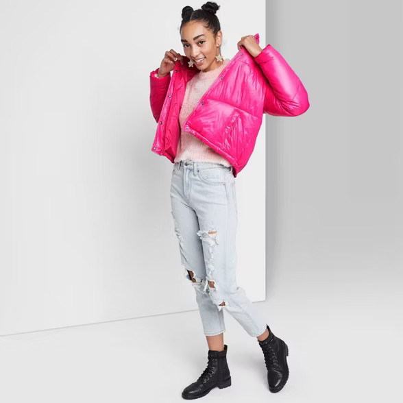 Women's Cropped Retro Puffer Jacket - Wild Fable™ | Target