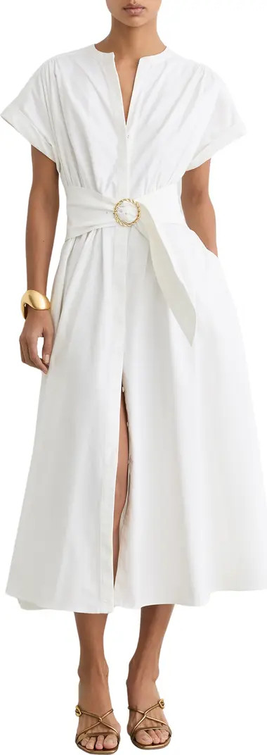 Reiss Sally Stretch Cotton Midi Dress | Nordstrom | Nordstrom