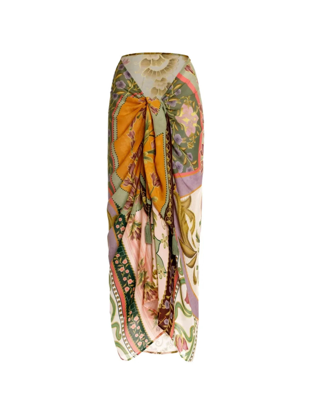 Agua By Agua Bendita Marine Aura floral-print pareo - Neutrals | Farfetch Global