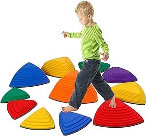 Kids Balance Stepping Stones 11pcs Rubber Anti-Skid Stepping Stones for Kids Exert Energy Indoor ... | Amazon (CA)
