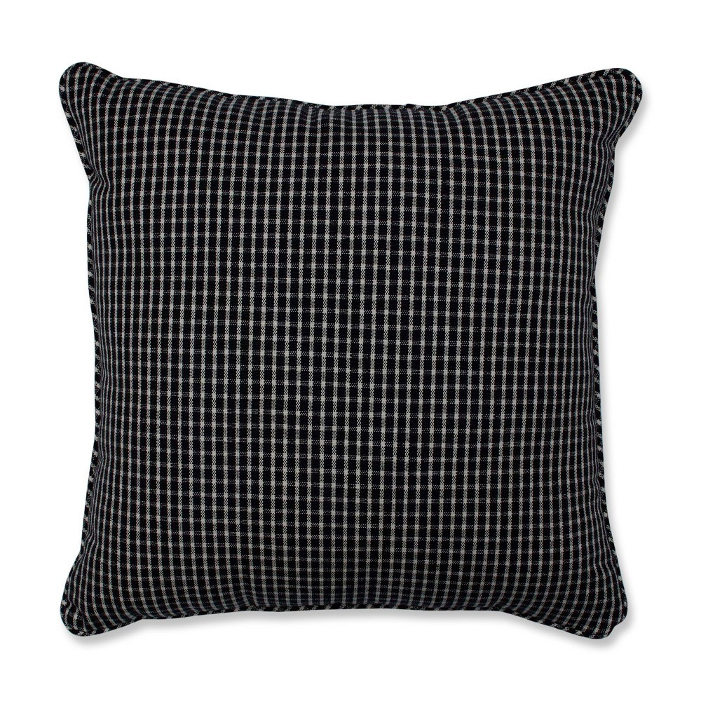 Roe Licorice Square Throw Pillow Black - Pillow Perfect | Target