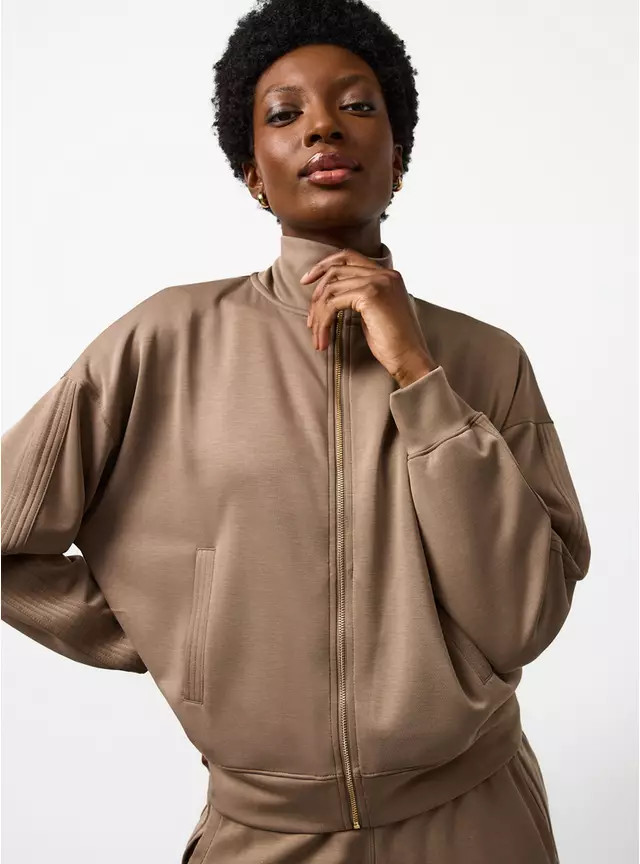 Elevated Fossil Zip-Through Sweat Jacket M | Tu Clothing