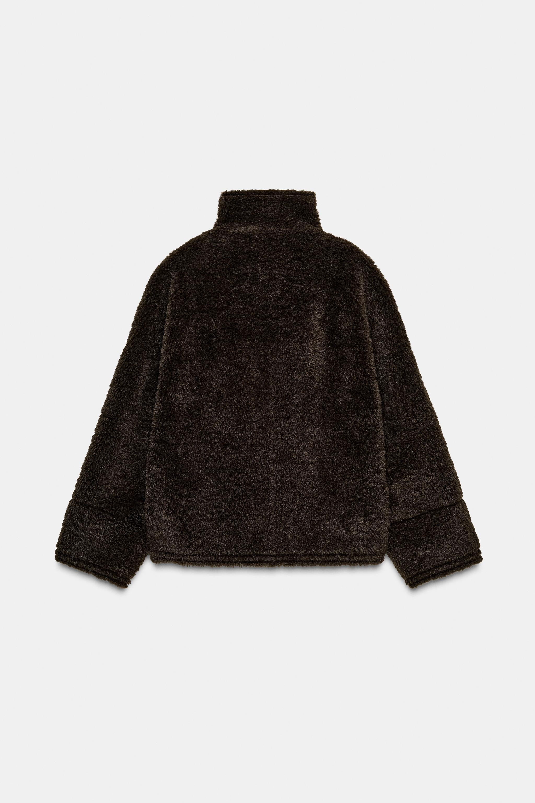 ZW COLLECTION FAUX SHEARLING DOUBLE-FACED JACKET | Zara US