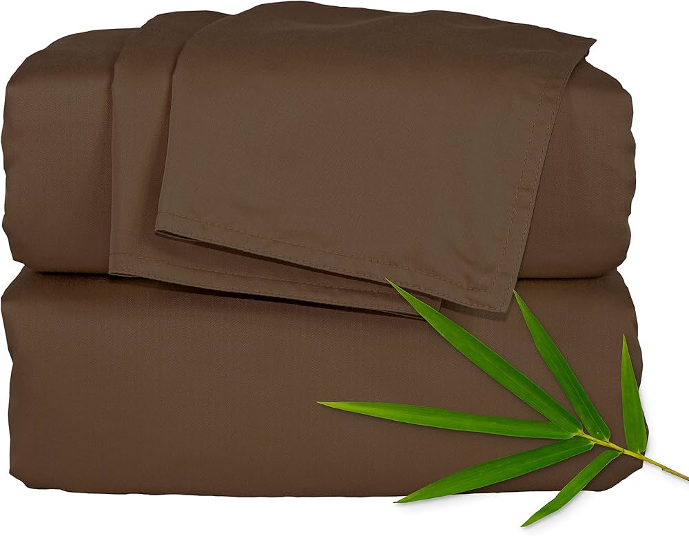 Pure Bamboo Sheets King Size Bed Sheets 4 Piece Set, Genuine 100% Organic Bamboo, Luxuriously Sof... | Amazon (US)