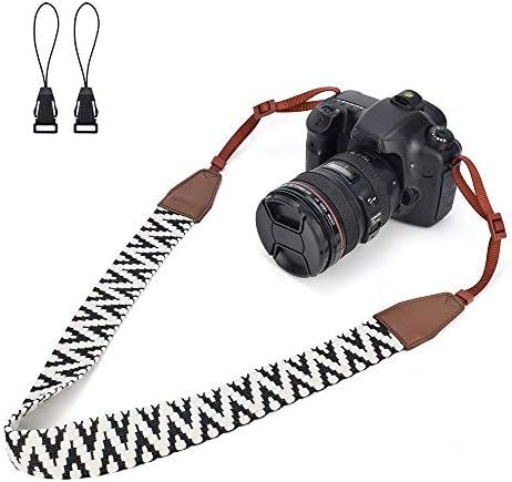 LIFEMATE Woven Vintage Soft Camera Strap Belt for All DSLR Camera, Neck Shoulder Camera Strap for... | Amazon (US)