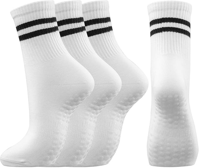 Non Slip Pilates Yoga Socks with Grips for Women, Ballet Dance Non Skid Sticky Socks | Amazon (US)